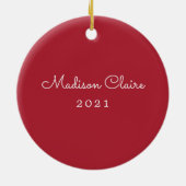 Elegant Wreath Baby's First Christmas | FOTO Keramikornament (Hinten)