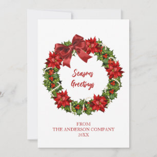 Elegant Wreath Company Froher Festtage Feiertagskarte