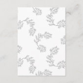 Elegant Wreath Floral Sketched Minimal Wedding Enc Begleitkarte (Rückseite)