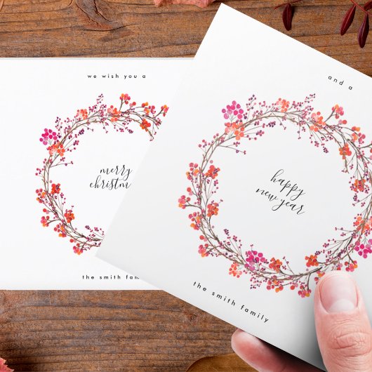 Elegant Wreath frohe Weihnachten und glückliches N