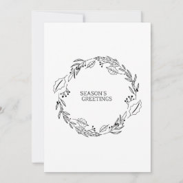 Elegant Wreath Kontur - Die Grüße der Saison, Mini Feiertagskarte