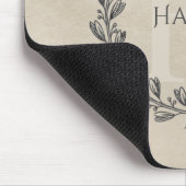 Elegant Wreath Monogram | Beige Mauspad (Ecke)