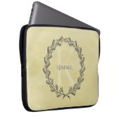 Elegant Wreath Monogram | Gelb Laptopschutzhülle (Vorne Rechts)