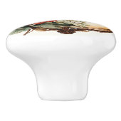 Elegant Wreath Red Blume Red Berries Greenery Keramikknauf (Seitenansicht)