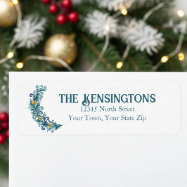 Elegant Wreath Swag Rücksendeadresse