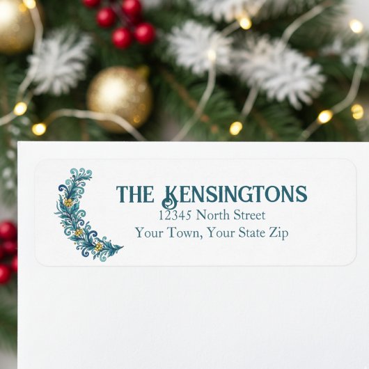 Elegant Wreath Swag Rücksendeadresse