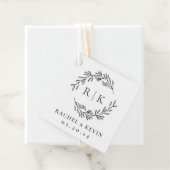 Elegant Wreath Wedding Initial Monogram Geschenkanhänger (Beispiel)