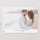 Elegant Wrightsville Beach QR Code Wedding Save The Date (Rückseite)