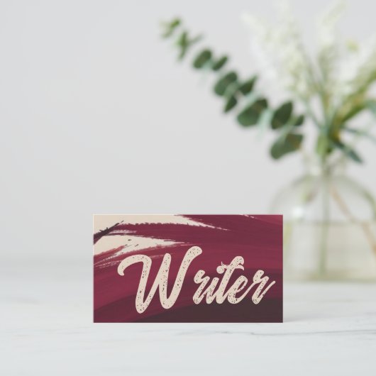 Elegant Writer Visitenkarte (Stehend Vorderseite)