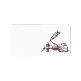 Elegant Writer's Hand für Kalligraf, Autor usw. Adressaufkleber