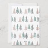 Elegant Wunderbarste Zeit Weihnachtsbäume Feiertagskarte (Rückseite)