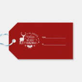 Elegant wünscht dir ein einfaches CHRISTMAS Monogr Geschenkanhänger (Rückseite Horizontal)