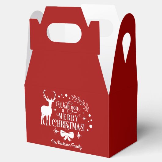 Elegant wünscht dir ein einfaches CHRISTMAS Monogr Geschenkschachtel (Geöffnet)