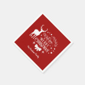 Elegant wünscht dir ein einfaches CHRISTMAS Monogr Serviette (Ecke)