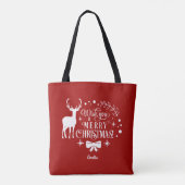 Elegant wünscht dir ein einfaches CHRISTMAS Monogr Tasche (Rückseite)
