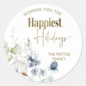 Elegant wünscht Ihnen den schönsten Urlaub, Urlaub Runder Aufkleber (Vorderseite)