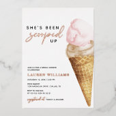 Elegant wurde sie ins Brautparty geschoben Folieneinladung (Vorderseite)