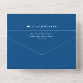 Elegant Wychmere Beach Club Wedding All In One Einladung (Rückseite)