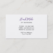 Elegant Yarn Knitting Needles Visitenkarte (Rückseite)