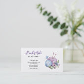 Elegant Yarn Knitting Needles Visitenkarte (Stehend Vorderseite)