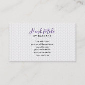 Elegant Yarn Knitting Needles Visitenkarte (Rückseite)