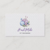 Elegant Yarn Knitting Needles Visitenkarte (Vorderseite)