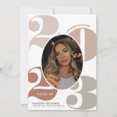 Elegant Year Foto Graduation Party Einladung (Vorderseite)
