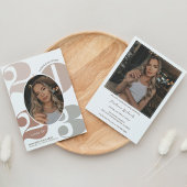 Elegant Year Foto Graduation Party Einladung