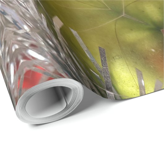 Elegant YeGold Silver Kaleidoscope Weihnachtsstar Geschenkpapier (Rolleneckpunkt)