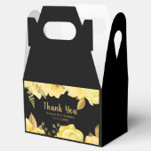 Elegant Yellow and Gold Flowers Birthday Party Geschenkschachtel (Geöffnet)