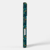 Elegant Yellow and Teal Floral Pattern Design Case-Mate iPhone Hülle (Rückseite / Rechts)
