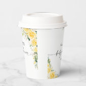 Elegant Yellow Baby Shower Paper Cup Pappbecher (Links)
