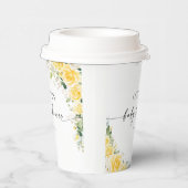 Elegant Yellow Baby Shower Paper Cup Pappbecher (Rechts)