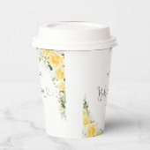 Elegant Yellow Baby Shower Paper Cup Pappbecher (Links)