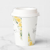 Elegant Yellow Baby Shower Paper Cup Pappbecher (Rechts)