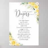 Elegant Yellow Baby Shower Poster (Vorne)