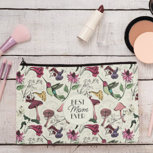 Elegant Yellow Best Mama Ever Foto Hummingbird Zubehörtasche