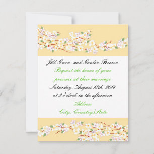 Elegant Yellow Blossom Einladung zur Hochzeit