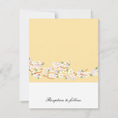 Elegant Yellow Blossom Einladung zur Hochzeit (Rückseite)