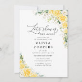 Elegant Yellow Bridal Shower Invitation Einladung (Vorderseite)