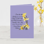 Elegant Yellow Daffodil wedding Save the Date Card Karte (Gelbe Blume)
