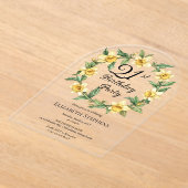 Elegant Yellow Daffodils Floral 21. Geburtstag Acryleinladungen (Ablage )