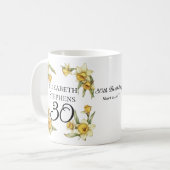 Elegant Yellow Daffodils Floral 30. Geburtstag Kaffeetasse (Vorderseite Links)