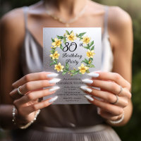 Elegant Yellow Daffodils Floral 80. Geburtstag