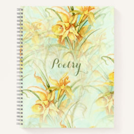 Elegant Yellow Daffodils Poesie Notizblock