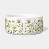 Elegant Yellow Daisy Personalized Pet Bowl Napf (Rückseite)