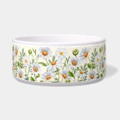 Elegant Yellow Daisy Personalized Pet Bowl Napf (Rechts)