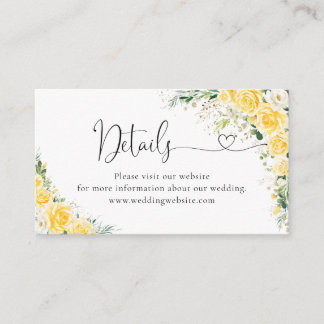 Elegant Yellow Details Enclosure Card Begleitkarte