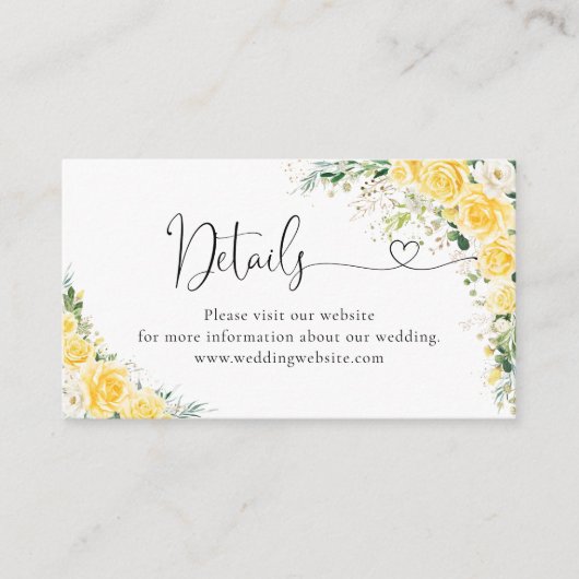 Elegant Yellow Details Enclosure Card Begleitkarte (Vorderseite)