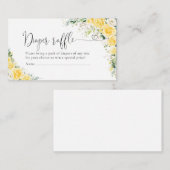 Elegant Yellow Diaper Raffle Begleitkarte (Vorne/Hinten)